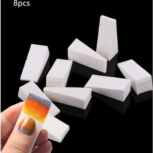 8pcs Soft Sponges Gradient Nail Art Stamper Tools Color Fade Manicure DIY Creative Nail Accessories Supply Tool