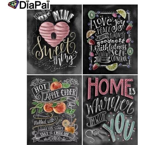 DIAPAI 5D DIY Diamond Painting 100% Full Square/Round Drill "Text landscape" 3D Embroidery Cross Stitch Home Decor