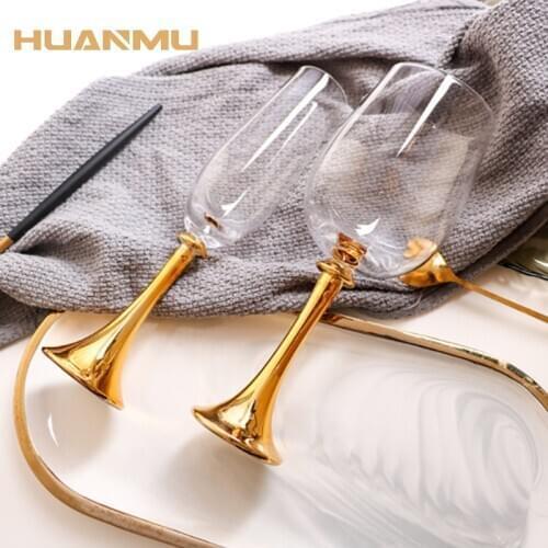 Diamond Wine Glass Champagne Glasses Home Bar Restaurant Cup Crystal Goblet Cup Couple Wedding Gift Party Decoration