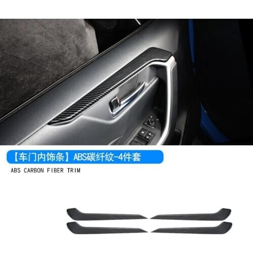 Car AccessoriesFor Toyota Rav4 2020 High-quality Abs Carbon Fiber Color Inner Handle Trim Strip Car covers,Car-Styling