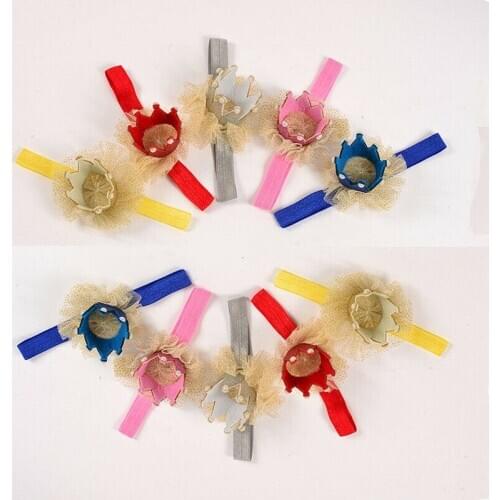 Brand 1pcs Elastic Baby Headband Hair Band Flower Crown Soft Elastic Tiara Headband Girls Baby Hair Accessories