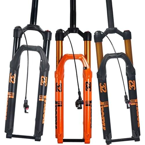 ELYON MTB Suspension Fork 27.5 29 Inch Bicycle Fork Damping Rebound 140mm Travel Remote Control Straight Bike Air Fork 100*15mm