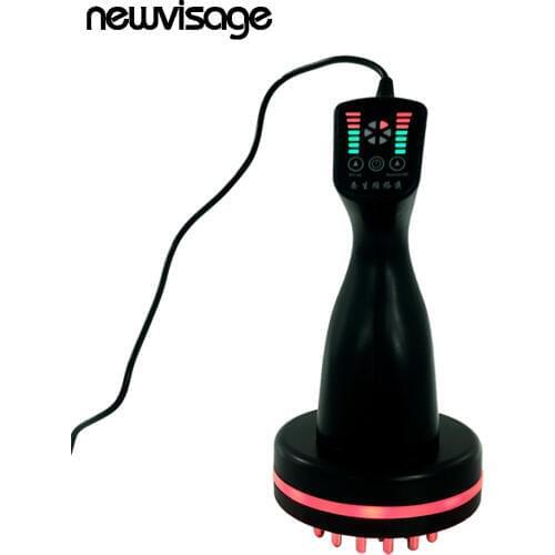 Guasha Health Care Meridian Brush EMS Body Massage Neck Shoulder Back Pain Relief Massager Heat Therapy Home Use Beauty Machine