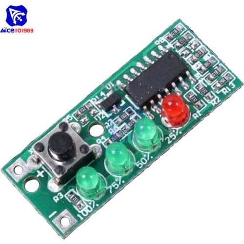 2S/3S/4S Lithium Iron Phosphate Battery Capacity Tester Indicator 6 -12V Power Indicator with Four Level LED Display