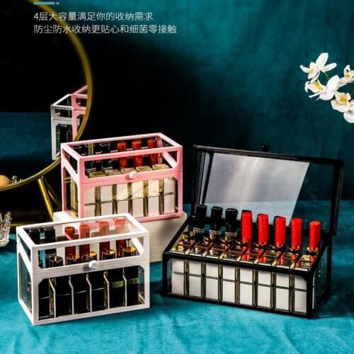 18/32 Grid Lipstick Box Acrylic Makeup Organizer Storage Box Lipstick Display Stand Organizer Box