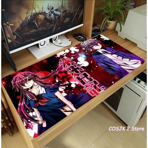 Anime Future Diary Amano Yukiteru Gasai Yuno Hiyama Takao Mouse Pad Thicken Laptop Game Mice Mat Keyboard Mat Anti-Slip Playmat