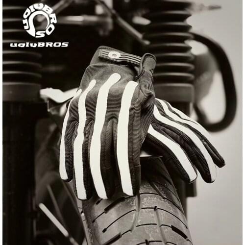 Uglybros Summer Breathable Motocross Gloves Unisex Motorcycle Riding Gloves Touch Screen Leather Motorbike Gloves Guantes Moto