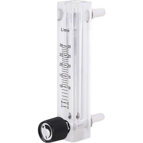 Multicolor Acrylic 3-30LPM LZQ-7 Oxygen Air Gas Flowmeter with Control 23GB
