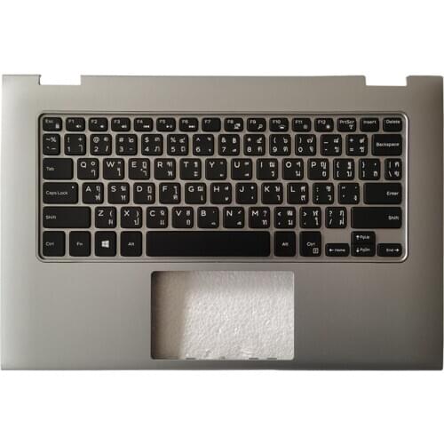 New Thai laptop Keyboard for Dell inspiron 13 7000 7347 7348 7359 TH keyboard with silver 07TWTX palmrest