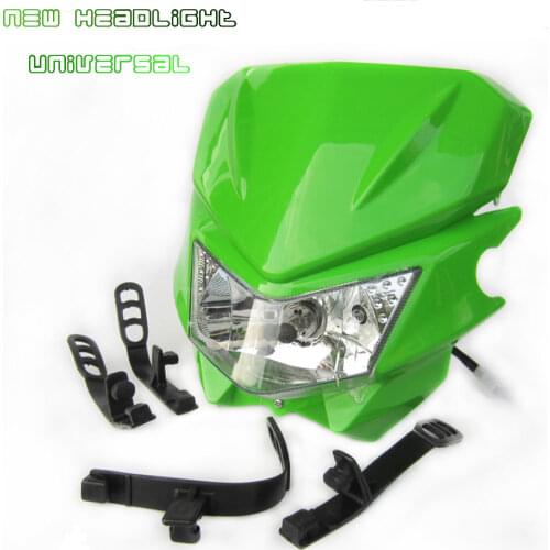 Motorcycle Motocross 12V 35W H4 Headlight Fairing For KLX KX 110 WR250F WR450F Headlight Headlamp Dirt Bikes Off Road