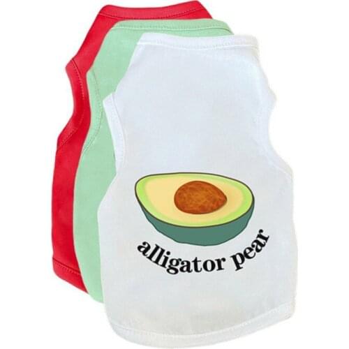 Pet Small Dogs Clothes Simple Fruit Printed Puppy Cat T-shirt Pet Vest Sleeveless Breathable Clothing