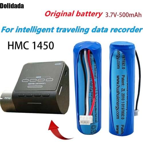The original battery HMC1450 Pro 3.7v500mah is suitable for intelligent recorder and tire pressure monitoring recorder