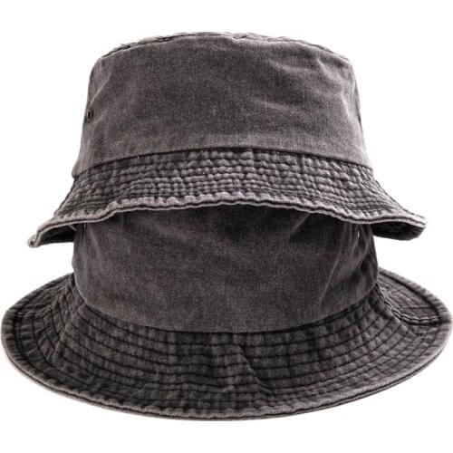 2021 Summer Washed Denim Fisherman Hat Men Big Size Bucket Hats Fashion Bob Caps Hip Hop Gorros Women Panama Sun Cap Wholesale