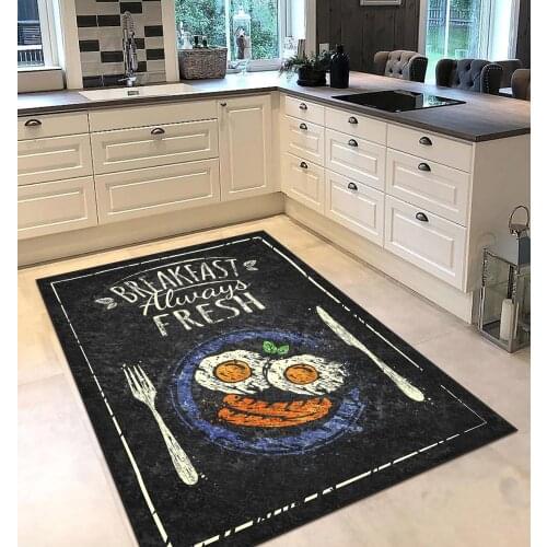 Grey white color kitchen food patterned kitchen rug modern carpet rug personalized gift free shipping kitchenware grey runner