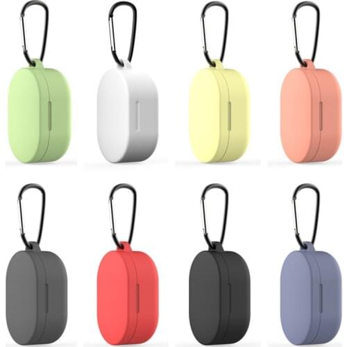 Silicone Case with Buckle for Redmi Mi AirDots Air Dots 2020 New Case Cover Storage Box for Wireless Cases Soft Shell