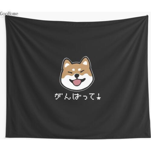 Shiba Inu Merchandise Wall Tapestry Cover Beach Towel Throw Blanket Picnic Yoga Mat Home Decoration