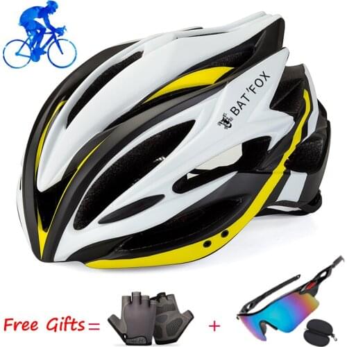 BATFOX Cycling Helmet Men Women Capacete Ciclismo Ultralight EPS+PC Cover MTB Road Bike Helmet Integrally-mold Mountain Bike Cap