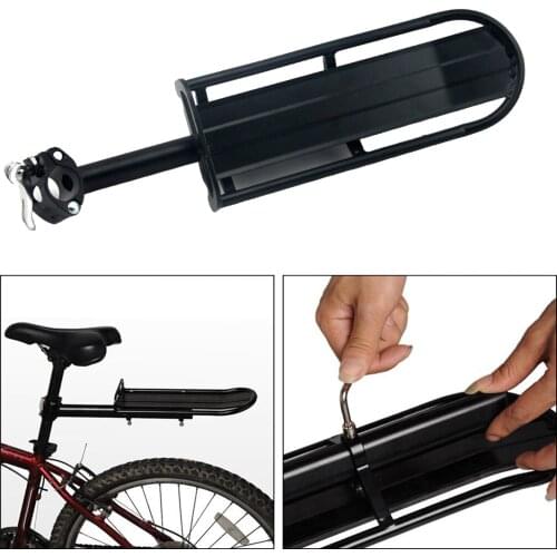 Bike Rear Rack Seat Post Pannier Cycling Mountain Bike Luggage Outdoor Mount 10kg Capacity Equipment Black