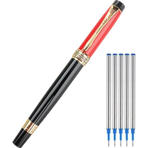 High quality Crocodile Red wine Business office 0.5mm nib Rollerball Pen New School student stationery Supplies Roller ball Pens