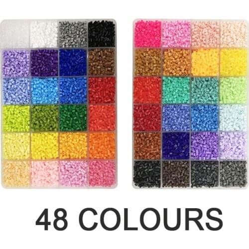 Yantjouet 2.6mm 48colour Plate Kit 26400pcs Hama Beads Perler Beads Iron Beads DIY Toy For Kids High Quality Box