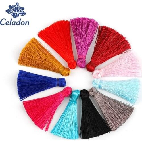 10pcs/lot 35mm Suede Tassel flower tassel pendant Jewelry Findings Accessories for DIY Earring Keyring Jewelry Craft Making