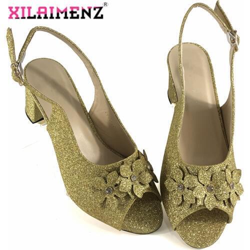 Flower Style Women Sandals Elegant Peep Toe Rhinestones High Heels Wedding Shoes Crystal Slingback Party Gold Pumps