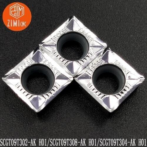 10pcs SCGT09T302-AK H01 SCGT09T308-AK H01 SCGT09T304-AK H01 carbide inserts aluminum alloy CNC turning turning cutting tools