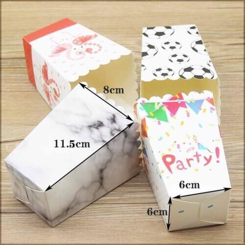 12Pcs New arrival Marbling football style Popcorn Box for Wedding Party Supply Decoration Christmas Birthday Party Candy Gifts
