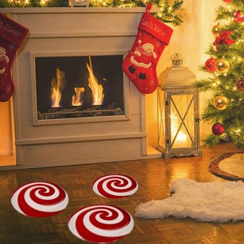 12 Pieces Wall Stickers, Candy PVC Stickers Christmas Floor Decals Wall Posters for Home Office, Red