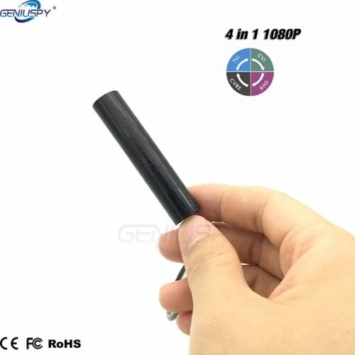 13MM Size Cylindrical Mini Bullet 1080P 4 IN 1 AHD TVI CVI UTC CCTV Covert Endoscope Security Micro Camera Audio For Industry