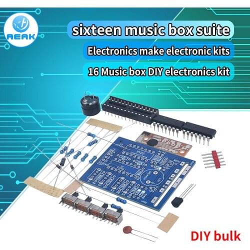 16 Music Sound Box BOX-16 Board 16-Tone Electronic Module DIY Kit Parts Components Soldering Practice Learning Kits for Arduino