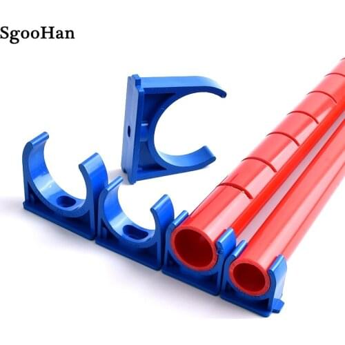 2~20pcs I.D 20~50mm Blue PVC Pipe Clamp Connector Garden Irrigation Aquarium Fish Tank Watering Adapter Fittings Fixing Joints