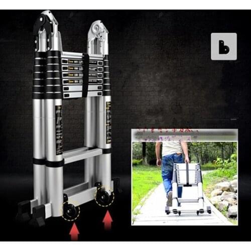 2pcs Heavy duty ladder caster nylon auxiliary Moving wheels for Telescopic Folding Step Ladder Transport Shifter Remover parts