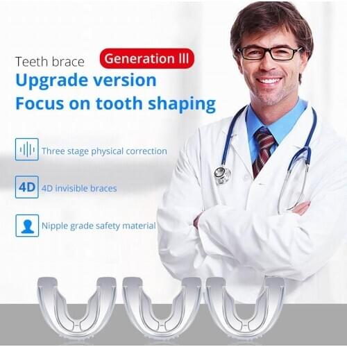 3 Stages Dental Orthodontic Braces Appliance Braces Alignment Trainer Teeth Retainer Bruxism Mouth Guard Teeth Straightener