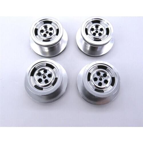 4pcs Metal Wheels Rims Tires Rim Kit for MN D90 D91 D96 D99S RC Crawler Cars Upgrade Parts