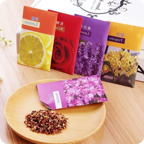 5Pcs Deodorant Wardrobe Closet Sachets Car Sachet Dried Clothes Damp Mildew Odor Fragrance Sachet Olor Refrigerador