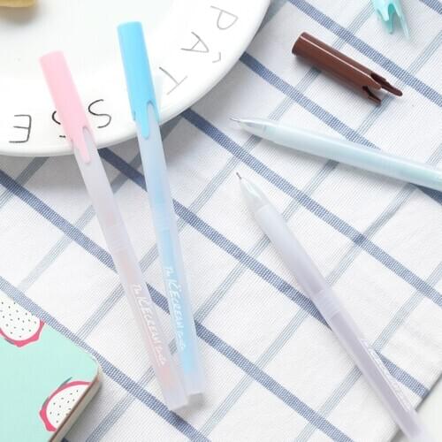 6pcs Creative Sweet Popsicles Gel Pens 0.5mm Black Ink Ballpoint Writing Kids Gift Stationery Office School Student Supply H6110