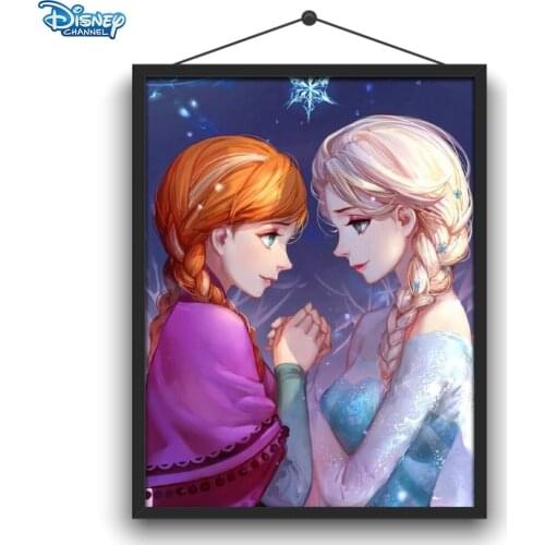 Disney 5D DIY Diamond Painting Frozen Aisha and Princess Anna Full of Diamond Embroidery Exquisite Simple Home Decoration