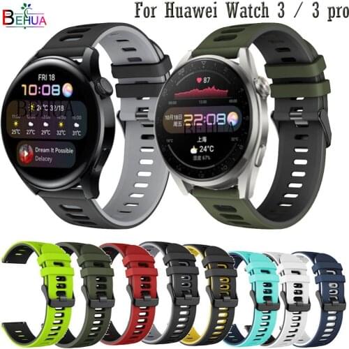 For huawei watch 3 pro Smartwatch Strap Bracelet Watchstrap Silicone Watchbands For Ticwatch Pro 3 / Garmin Venu 2 Wristband