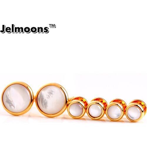 For shirts Shell Sets gold Mother of pearl Button And Studs Sets