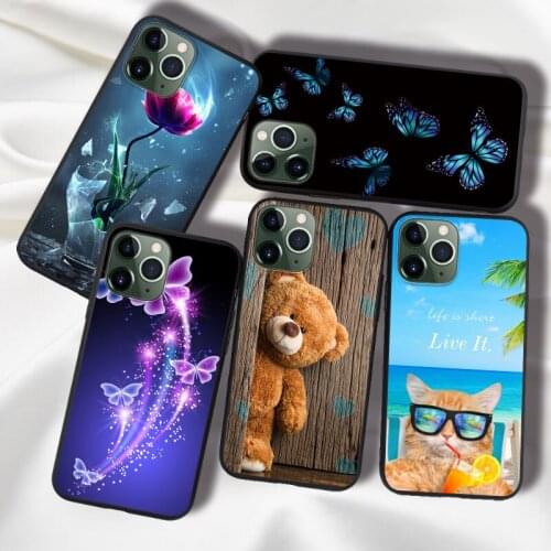 Butterfly Flower TPU Case For iPhone 7 Plus 8 6S 6 Plus XR X XS 11 12 Pro MAX Mini SE 2020 Case Silicone Soft Back Cover Bumper