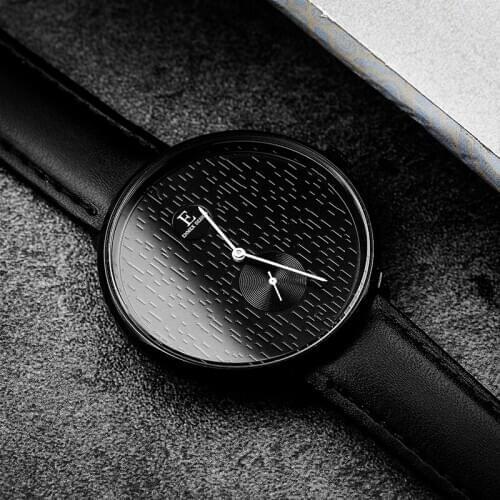 2020Enmex creative Style wristwatch charm Independent second hand casual Genuine leather fashion Stylish clock quartz watch