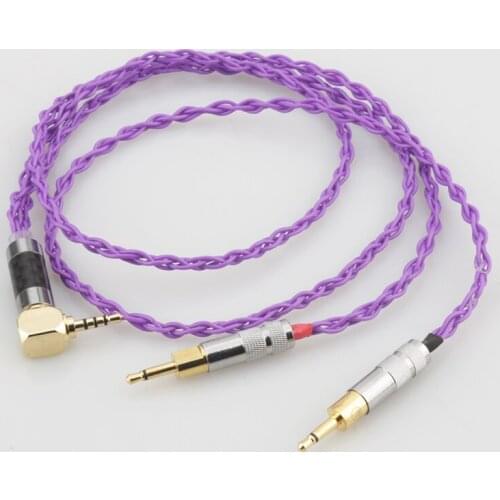 HiFi Compatible 2.5mm Balanced right angled Plug for HD700 Headphone Upgrade Cable, OCC Wire, Replacement Audio Upgrade Cable