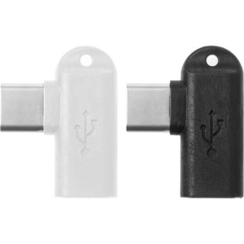 1Pc 90 Degree Type C Male To Micro USB Female Data Sync Charge Converter Adapter
