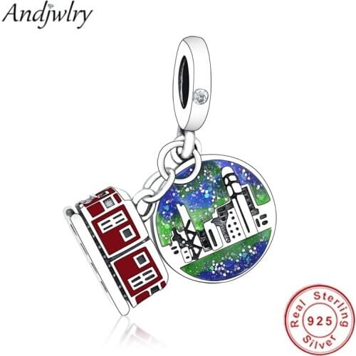 Fit Original Pandora Charms Bracelets 925 Silver Pendant Hong Kong Peak Tram Dangle Charm Beads DIY Jewelry Berloque