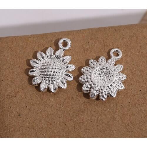 Necklace Jewelry Pendant Sunflower Charm DIY Simple Making Earring Discovery Bracelet