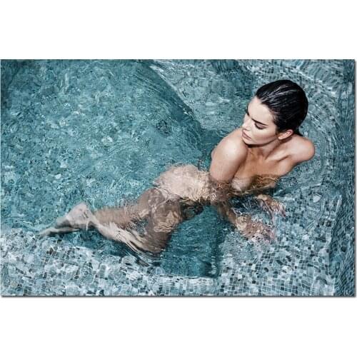 Swimming Pool Sexy Model Poster Canvas Print Painting Wall Art For Home Room Decor