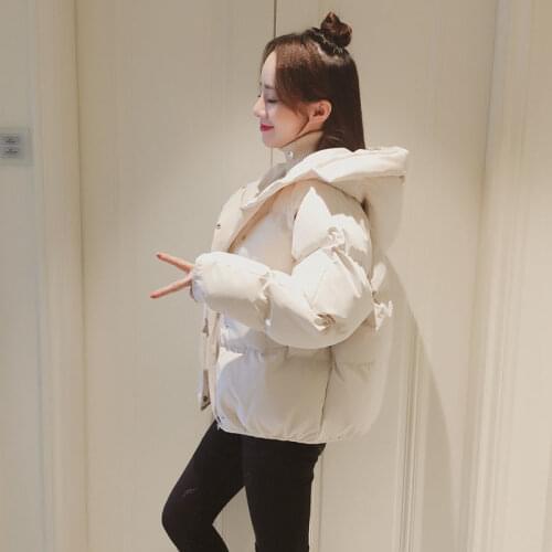 Winter Down Padded Jacket Womens Short Korean Style Loose Bread Coat Cotton Jacket Small Padded Jacket Tide Winter Clothes