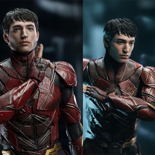 S.KING.S SKS-002 1/6 Soldier Ezra Miller PVC Head Sculpt Carving Fit 12'' Male Action Figure Body