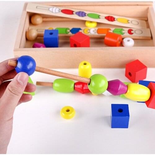 Addition Subtraction Multiplication Division Count Block Toys Montessori Materials Wooden Bead Sequencing Block